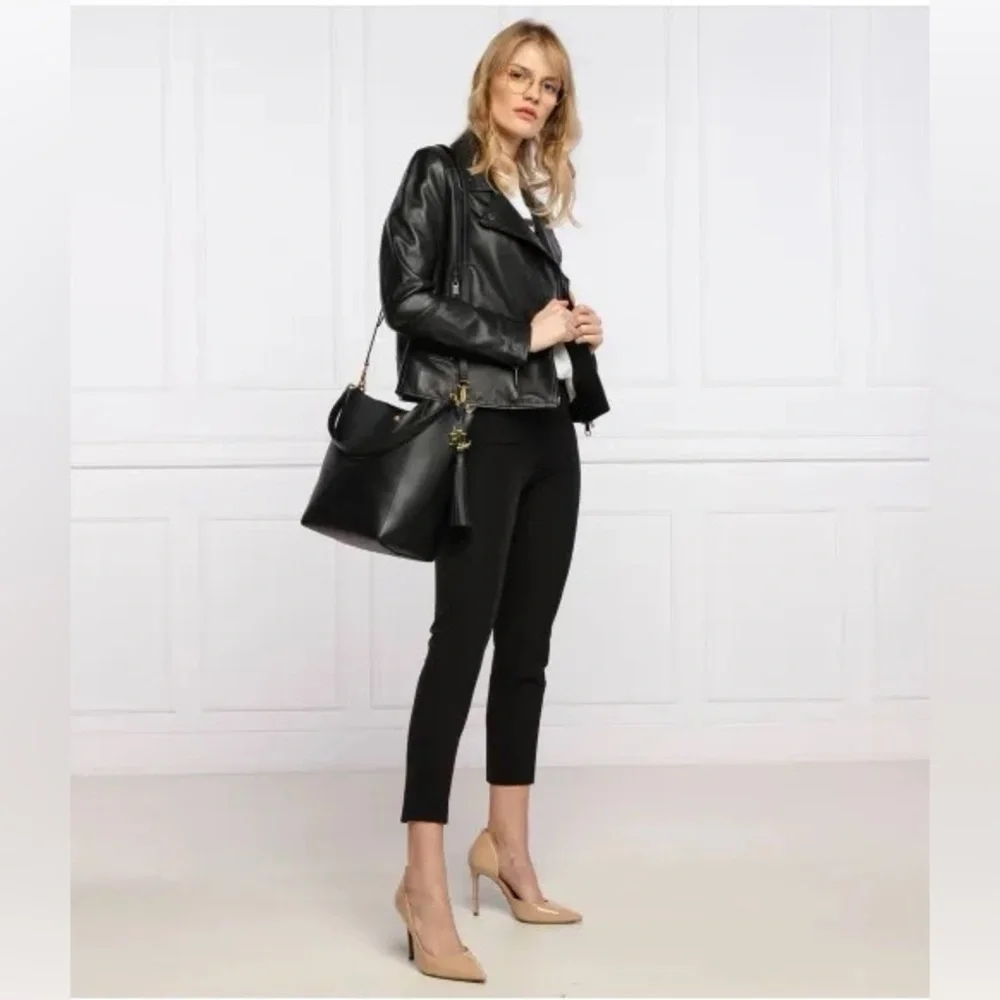 NEW Lauren Ralph Lauren Medium Leather Adley Color block Shoulder Bag